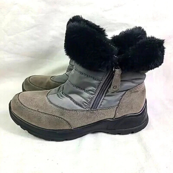 Easy Street Women's Frosty Snow Boot Size 10 W Grey Nylon - Picture 2 of 4